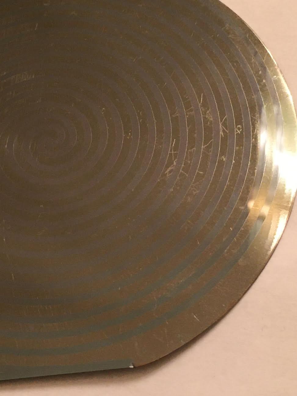 4" Unknown Spiral Silicon Wafer 1980s? Vintage CPU Chip