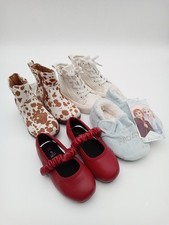 M&S Kids 4pcs Disney Slippers White Trainers Red Shoes Cow Print Boots Size 5
