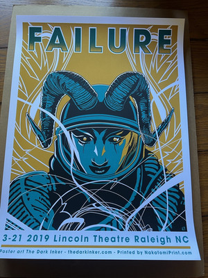 Failure Raleigh By Steve Sampson Size 18 x 24 ScreenPrint The Dark Inker Lincoln