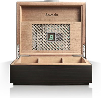 Boveda Bespoke Spanish Cedar Humidor Box Macassar Ebony 50 Cigar