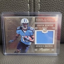 Panini 2013 Prestige Justin Hunter #12 Rookie Material Insert Titans Card /399. rookie card picture