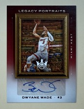 2020-21 Panini Courtside Basketball Dwayne Wade #LP-DWY Legacy Portrait Auto /10