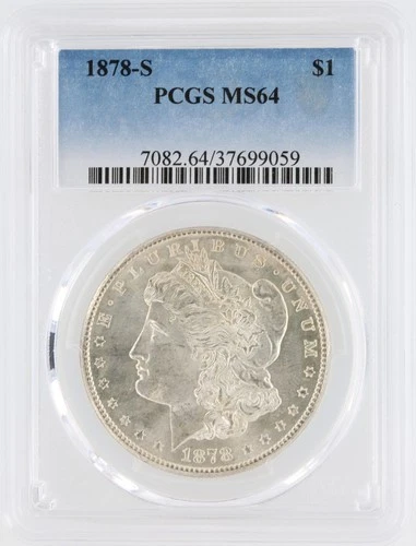 1878-S Morgan Silver Dollar PCGS MS64 S$1 San Francisco Minted No Reserve