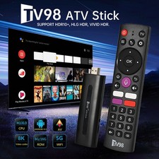 Smart TV Stick Android 14.0 8K With Remote HD Media Player Dual WiFi 2.4G+5G