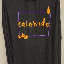 Mens Colorado Graphic Gray Pullover Hoodie w/...