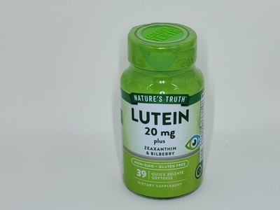 Nature's Truth Lutein 20mg Zeaxanthin Bilberry 39 Softgels Exp 05/2027
