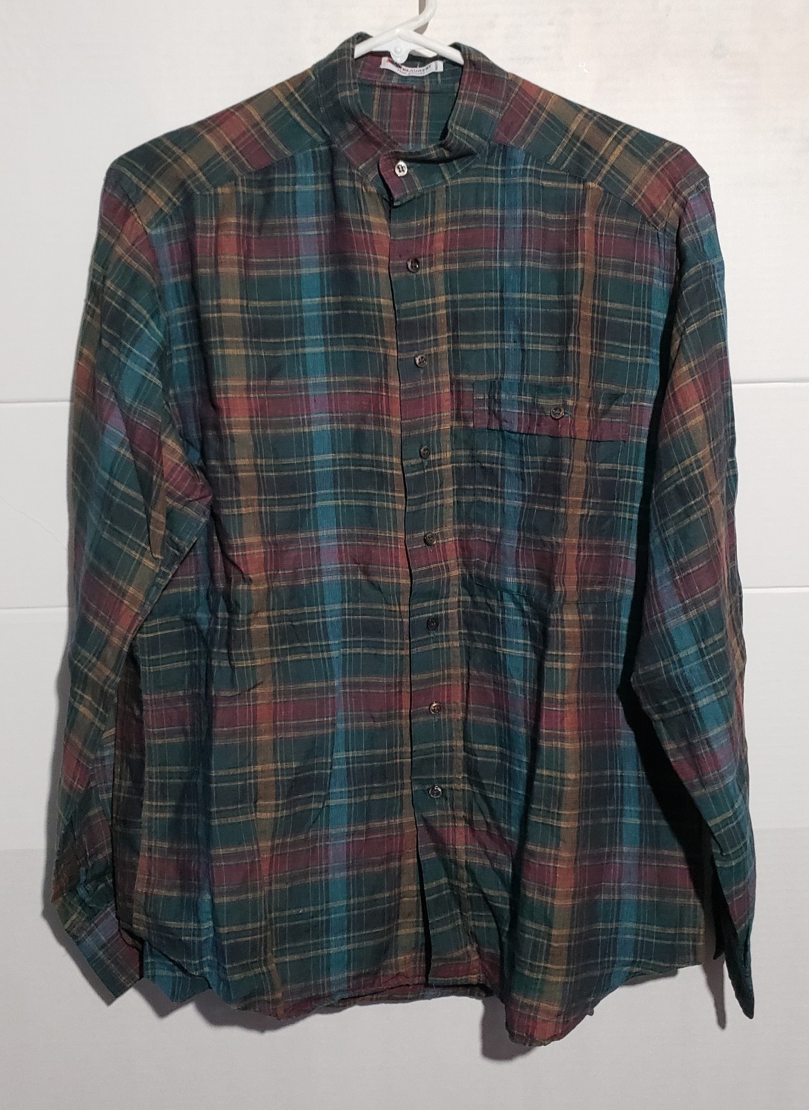 Camicia uomo Saint Laurent Rive Gauche paris vintage anni 70 Made in Italy 14 1 2 32