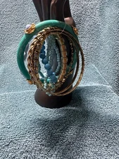 Bohemia Multilayer Bangle Bracelet Retro Beads Blue Green Jewelry New