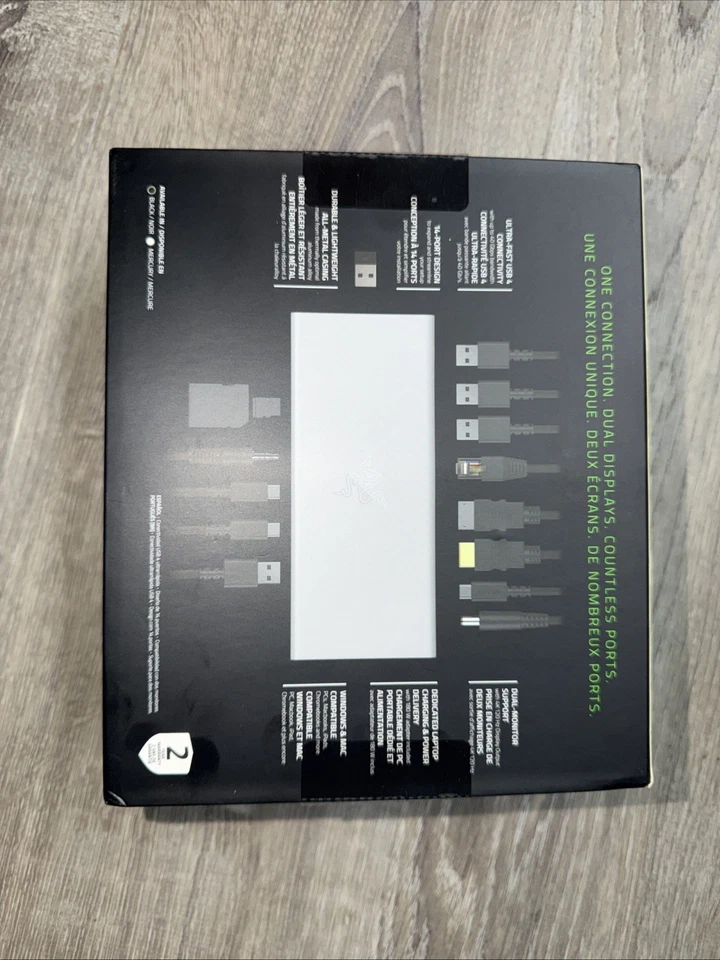 Razer USB 4 Dock Mercury 14 Portas USB-C Dock DualMonitor em 4k 100W RC21-02280200 - Imagem 2 de 2