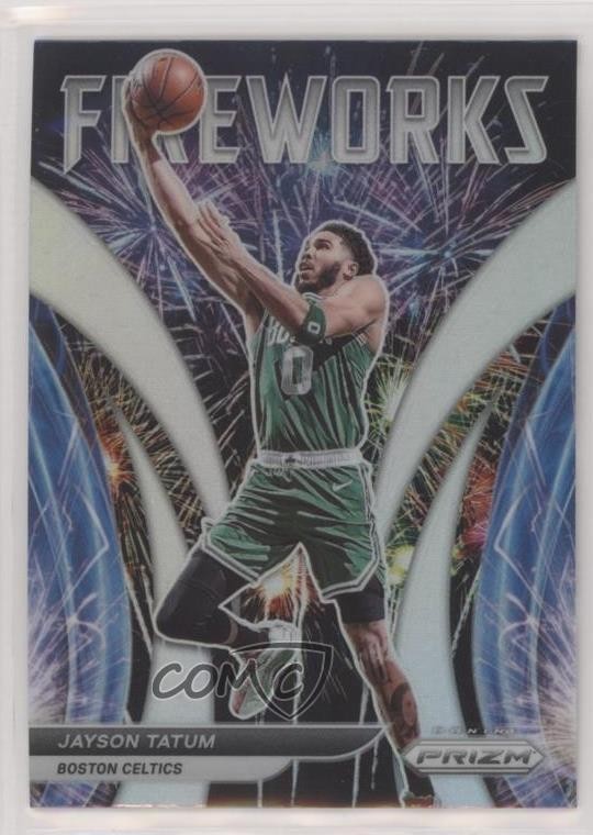 2021-22 Panini Prizm Fireworks Silver Prizm Jayson Tatum #15 s3g