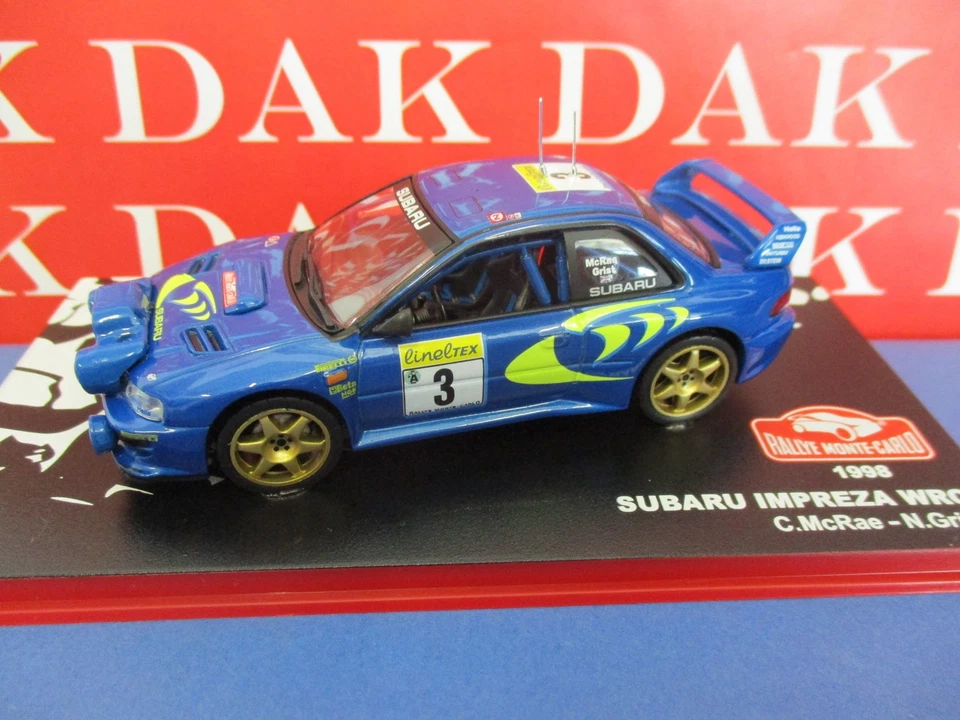 Die cast 1/43 Modellino Auto Subaru Impreza WRC Rally Monte Carlo 1998 C. McRae - Immagine 2 di 4