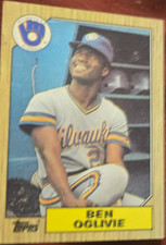 1987 Topps Ben Oglivie Milwaukee Brewers MLB Baseball #586 Card