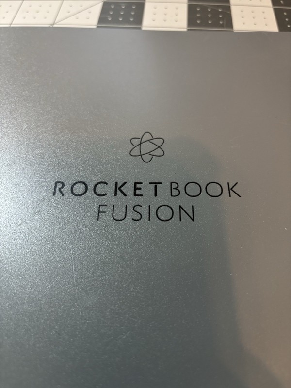 Rocketbook FUSION Spiral Notebook Grey Cover With Ruled / Blank / Dots Pages EUC