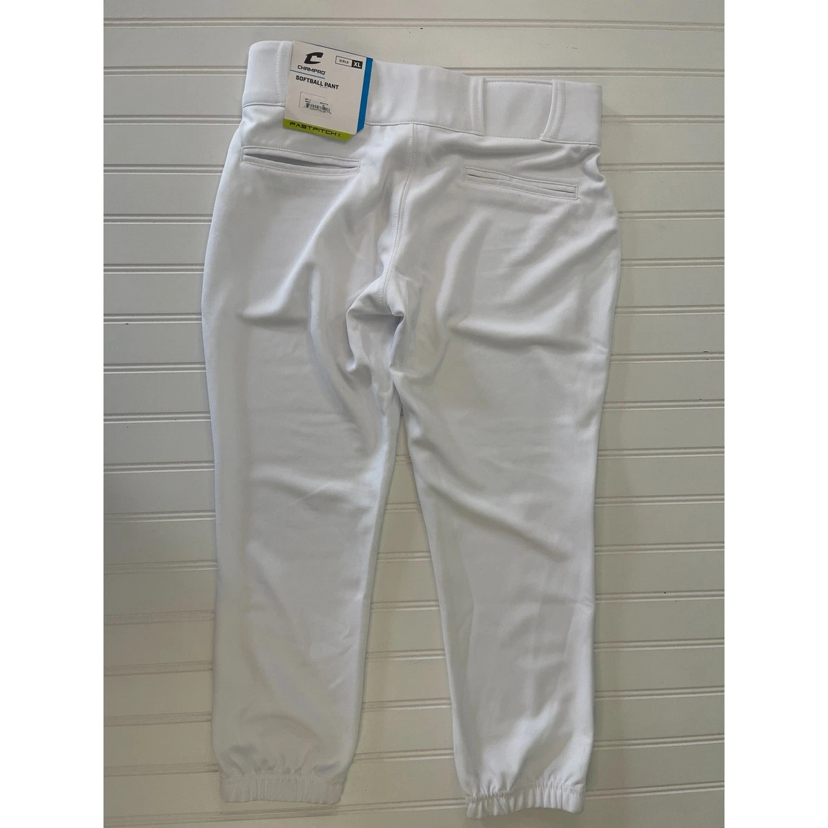Neu mit Etikett Champro Fastpitch Softballhose Mädchen XL weiß elastischer Unterteil