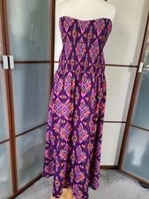 Joe Brown's tropadelic long beach dress purple plus size 22 24 26