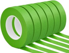 6 Rolls Green Painters Tape Masking Tape 0.7 Inch x 60 Yards No Residue Multi...