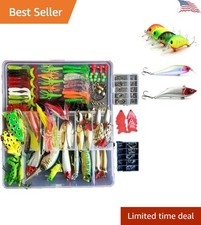Ultimate 275-Piece Fishing Lure Kit - Realistic Frogs & Spoons for Trout & Bass