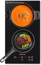 3300W Double Infrared Cooktop Built-In 12" Dual Burner Touch Control