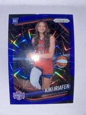 2025 Panini Prizm WNBA #149 Kiki Iriafen Blue Velocity Prizm Variation RC