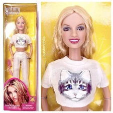 Rare BRITNEY SPEARS Doll Kitty Cat Outfit Shirt Pop Divas Fashion Barbie Custom