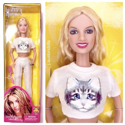 Rare BRITNEY SPEARS Doll Kitty Cat Outfit Shirt Pop Divas Fashion