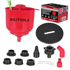  No-Spill Coolant Funnel Kit - 13PCS Universal Radiator Coolant Filling Funnel 