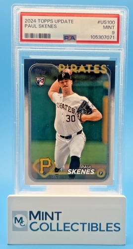 Paul Skenes 2024 Topps Update Series #100 Rookie PSA 9 MINT RC