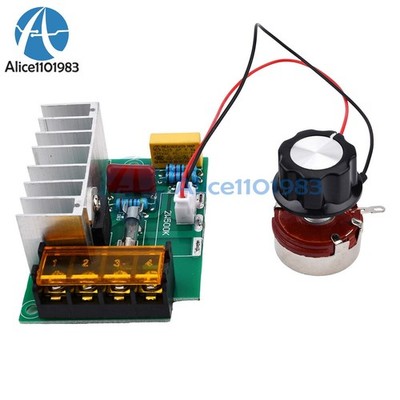 4000W AC 0-220V SCR Electric Voltage Regulator Motor Speed Controller Dimmer &ex