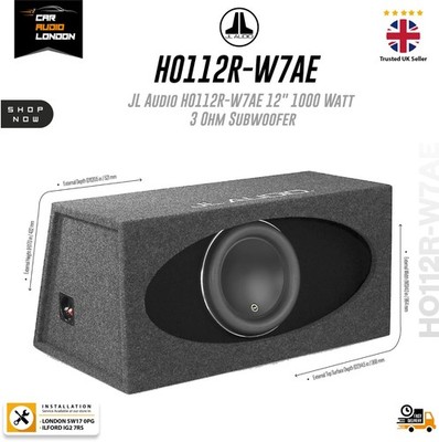 JL Audio HO112R-W7AE 12'' portiert Subwoofer Gehäuse 1000W RMS 3Ω High Output