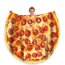 Pizza Blanket for Adult and Novelty Food Adult Size Funny Realistic Throw Fuz...