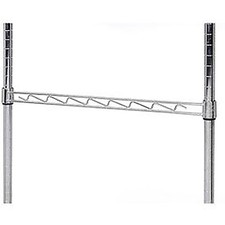 Nexel AHR24C Nexel Chrome Hanging Rail 24"W Silver 100 Lbs Capacity