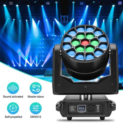 US 19x40W RGBW Bee Eye LED Beam Moving Head Light Zoom Wash Stage Lighting Show