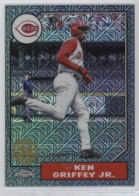 2022 Update 1987 Topps Chrome Silver Pack Series Mojo Blue Ken Griffey Jr 13gr
