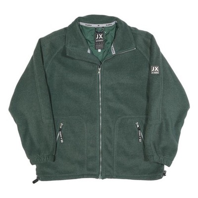 JEANTEX Mens Green Polyester Blend Jacket M Zip Plain Outdoor Casual