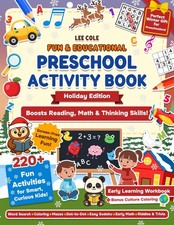 Fun  Educational Preschool Activity Book for Ages 3-5: 220 Worksheets  Activi