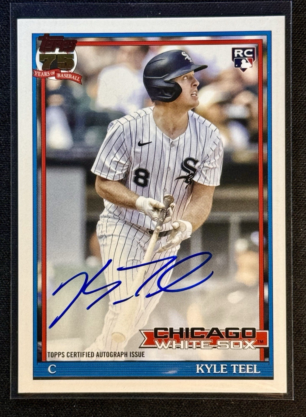 2026 Topps Kyle Teel Rookie Real One Auto 1991 Topps RC Auto #91A-KTE White Sox