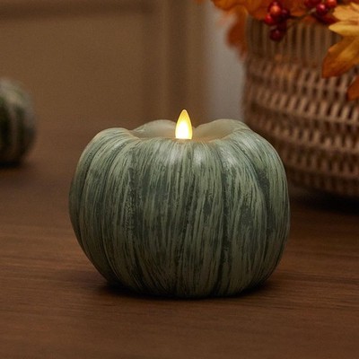 Luminara Pumpkin Figural Flameless Flickering Moving Flame LED Candle (5.25'' x