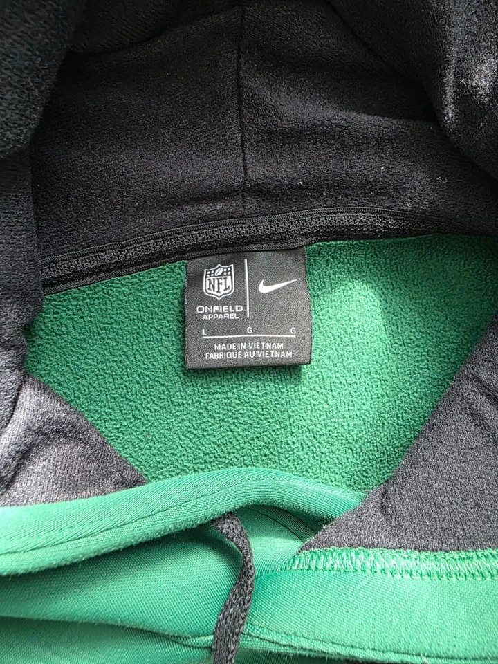 Nike NFL New York Jets Sudadera con Capucha Verde Sobre el Campo Calce Térmico Para Hombre Talla L Foto 2 de 4