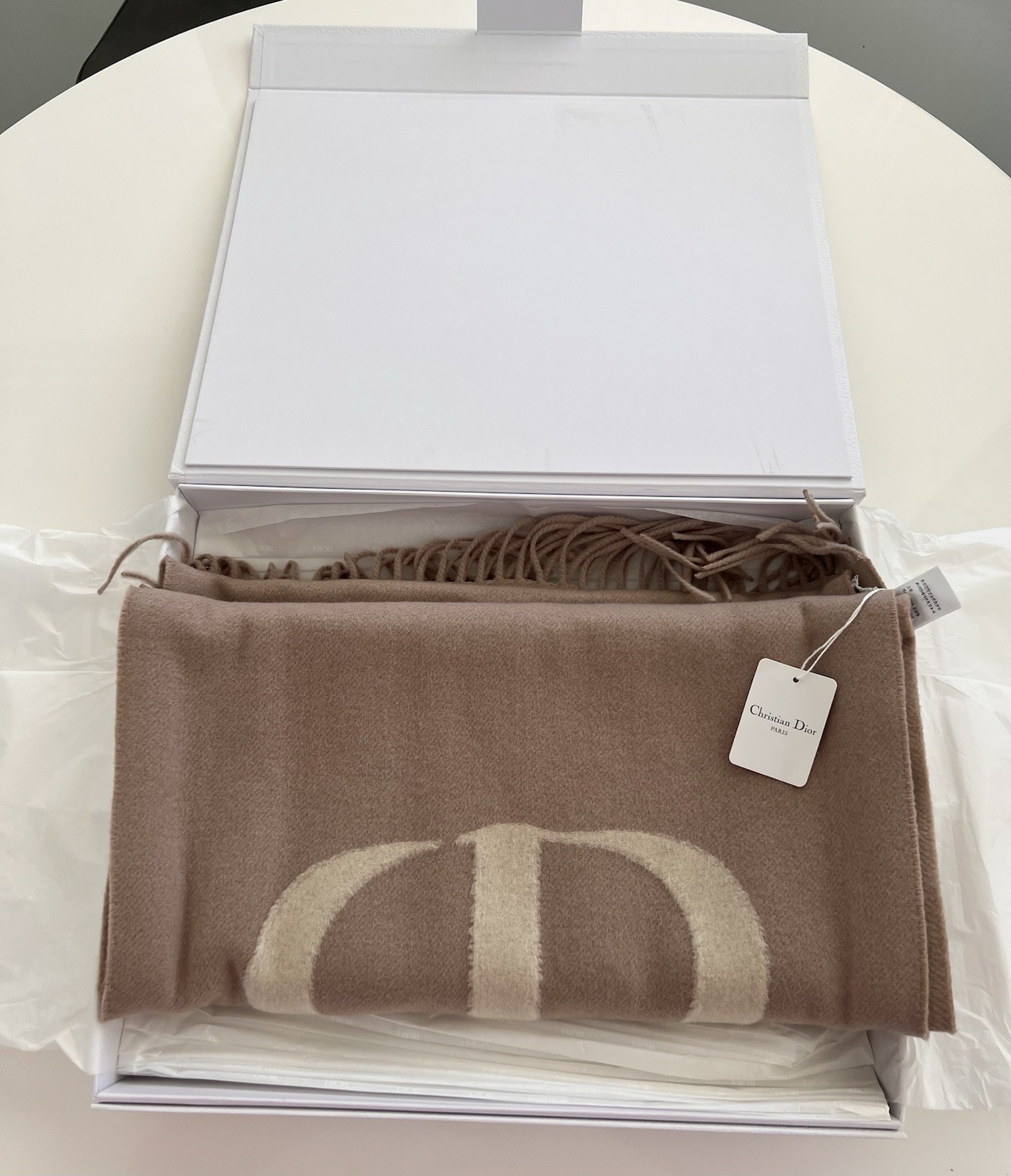 Dior Signature Cashmere & Wool Scarf – New in Box NWT image 2