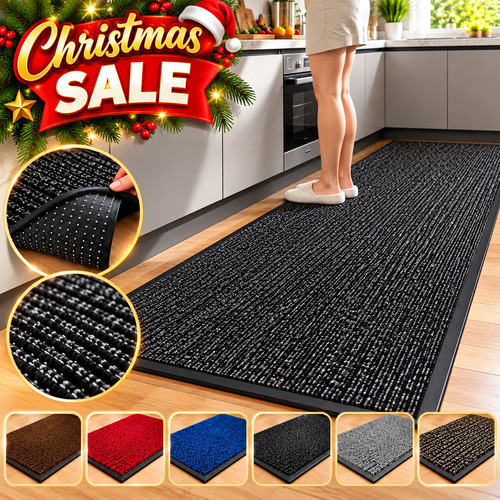 Large Heavy Duty Non Slip Rubber Door Mat Runner Rug Back Hallway & Kitchen