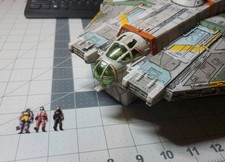 Star Wars Micro Galaxy Squadron Ghost With 3 Mini Figures - Tested - Working