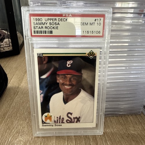 PSA 10 Sammy Sosa 1990 Upper Deck #17 Star Rookie Graded Baseball Card White Sox