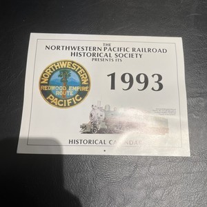 Vintage 1993 Northwestern Pacific Railroad Historical Calendar 