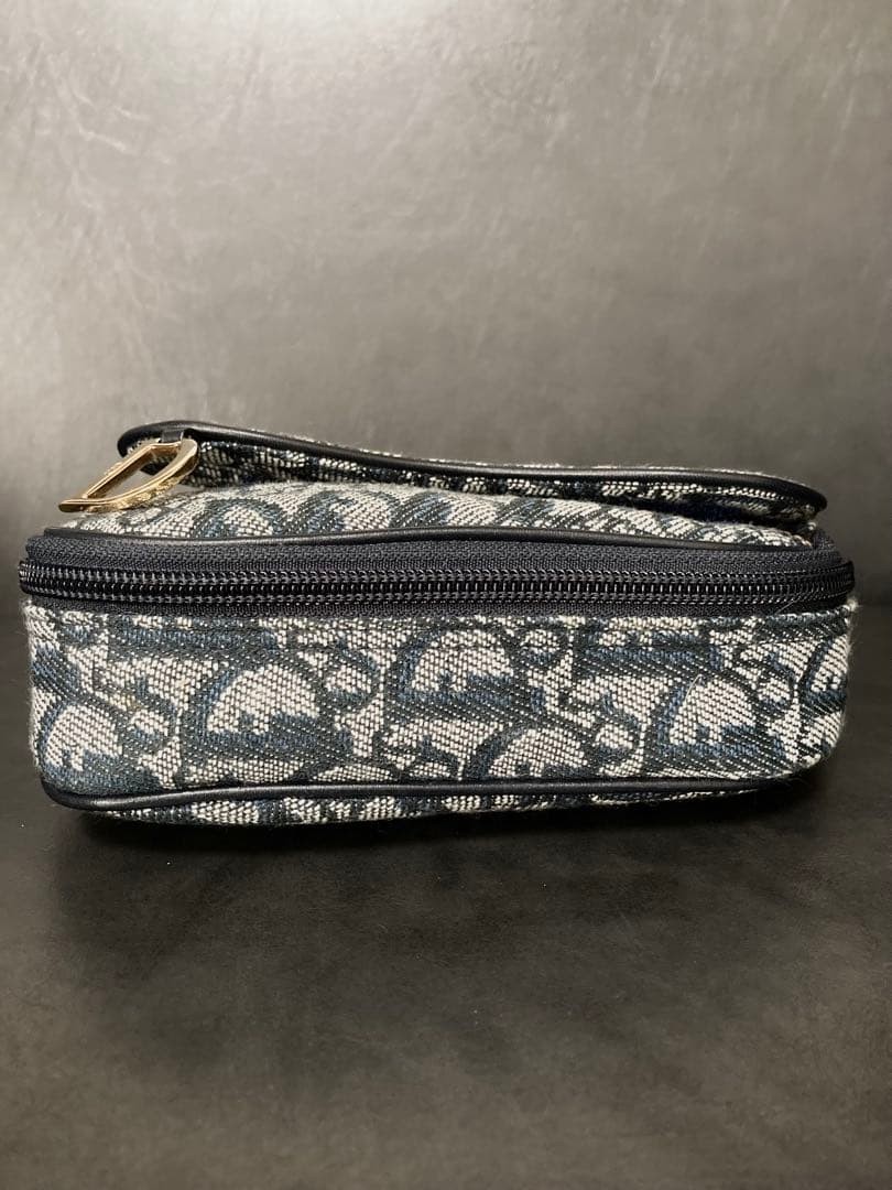 Christian Dior Saddle Pouch Navy Women's Pre-owned From Japan image 5