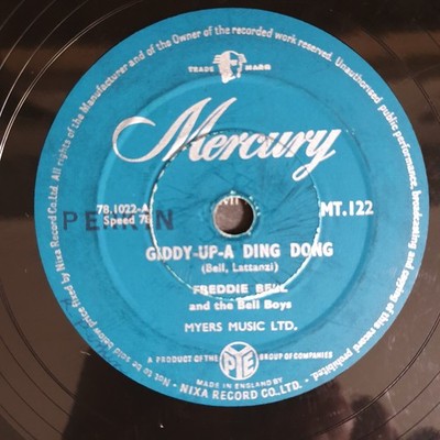 Freddie Bell - Giddy Up A Ding Dong / I Said It And I'm Glad - 10'' 78 1956 MT122
