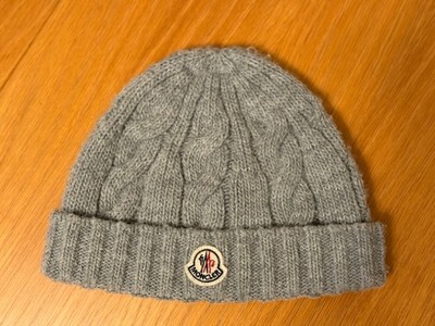 Moncler Jungen Enfant Wolle Beanie Mütze Große 12-14 Jahre Unisex