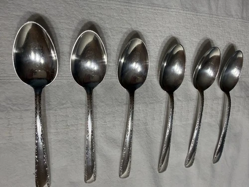 Gorham Camellia 1941 Sterling Silver Flatware Dinner Spoon - Set of Six (6)