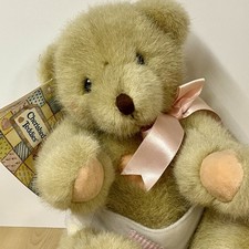 Dakin Cherished Teddies Bear Plush Stuffed Animal 1994 Bear Pink Bow