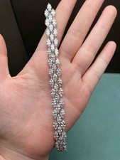 1ct Each Multi-shape VVS Lab Grown Diamond Tennis Bracelet in 18k White Gold