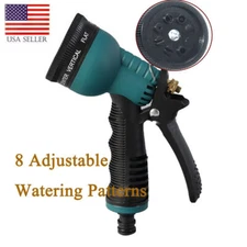 Garden Hose Nozzle Spray Nozzle 8-Pattern Heavy Duty High Pressure Leak Proof